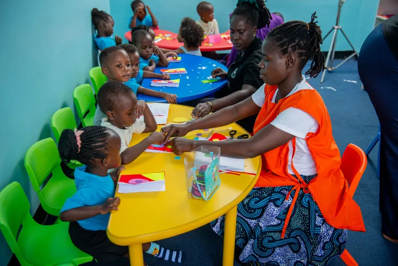 Children taking part in an arts and crafts session at Doxa Kindergarten — photo 8 of 11
