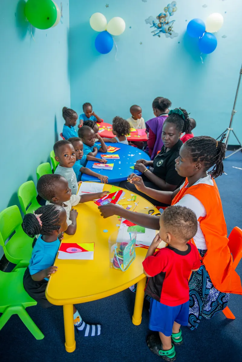 Children taking part in an arts and crafts session at Doxa Kindergarten — photo 9 of 11